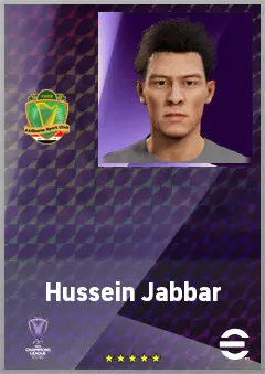 Hussein Jabbar eFootball 2026 player card, 68 OVR LWF