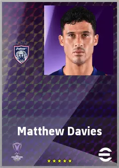 Matthew Davies eFootball 2026 player card, 71 OVR RB