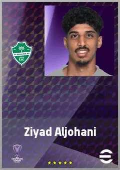 Ziyad Aljohani eFootball 2026 player card, 67 OVR DMF