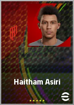 Haitham Asiri eFootball 2026 player card, 68 OVR RWF