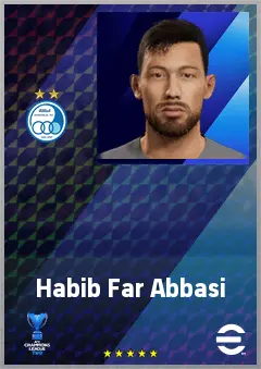 Habib Far Abbasi eFootball 2026 player card, 66 OVR GK