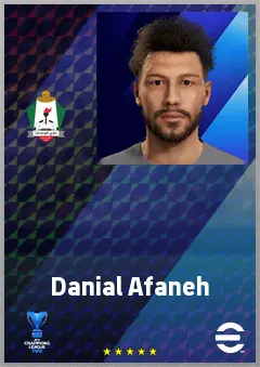 Danial Afaneh eFootball 2026 player card, 65 OVR CB