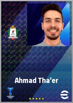 Ahmad Tha'er eFootball 2026 player card, 67 OVR DMF