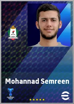Mohannad Semreen eFootball 2026 player card, 65 OVR LWF
