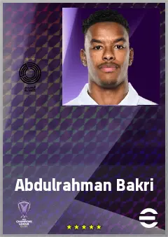 Abdulrahman Bakri eFootball 2026 player card, 65 OVR CB