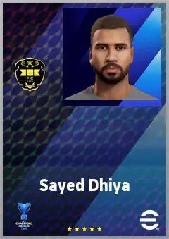 Sayed Dhiya eFootball 2026 player card, 68 OVR LB
