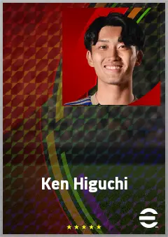Higuchi Ken eFootball 2026 player card, 63 OVR DMF