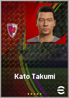 Kato Takumi eFootball 2026 player card, 66 OVR CF