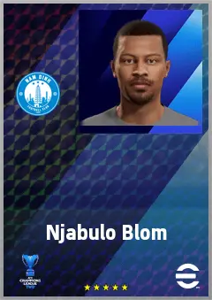 Njabulo Blom eFootball 2026 player card, 70 OVR DMF
