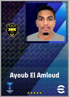 Ayoub El Amloud eFootball 2026 player card, 70 OVR RB