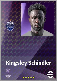 Kingsley Schindler eFootball 2026 player card, 67 OVR RWF