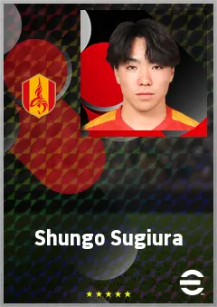 Sugiura Shungo eFootball 2026 player card, 62 OVR CF