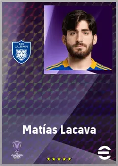 Matías Lacava eFootball 2026 player card, 69 OVR LWF