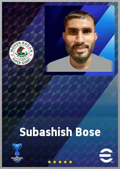 Subashish Bose eFootball 2026 player card, 68 OVR LB