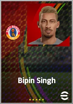 Bipin Singh eFootball 2026 player card, 67 OVR LWF