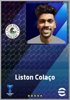 Liston Colaço eFootball 2026 player card, 67 OVR LMF