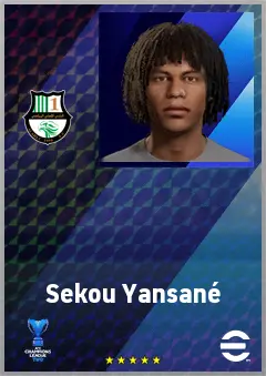 Sekou Yansané eFootball 2026 player card, 67 OVR CF
