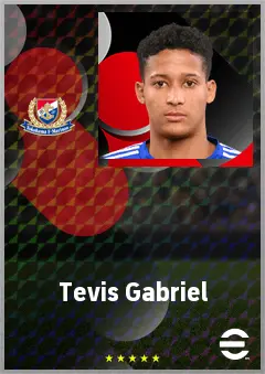 Tevis Gabriel eFootball 2026 player card, 69 OVR LWF