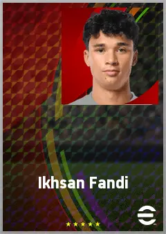 Ikhsan Fandi eFootball 2026 player card, 69 OVR CF
