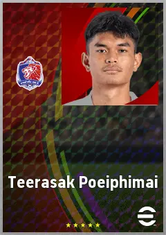 Teerasak Poeiphimai eFootball 2026 player card, 67 OVR CF