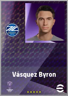 Vásquez Byron eFootball 2026 player card, 69 OVR RWF