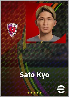 Sato Kyo eFootball 2026 player card, 68 OVR LB