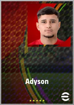 Adyson eFootball 2026 player card, 67 OVR RWF