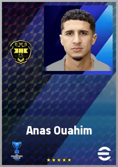 Anas Ouahim eFootball 2026 player card, 70 OVR AMF