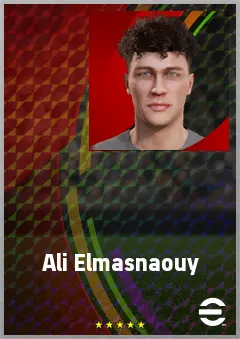 Ali Elmasnaouy eFootball 2026 player card, 62 OVR CMF