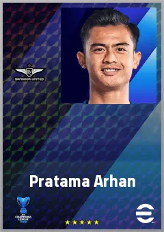 Pratama Arhan eFootball 2026 player card, 65 OVR LB