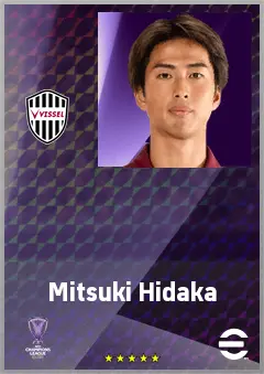 Hidaka Mitsuki eFootball 2026 player card, 63 OVR CMF