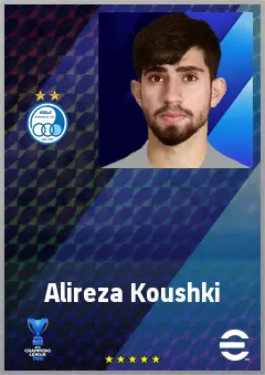 Alireza Koushki eFootball 2026 player card, 68 OVR LWF