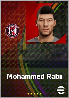 Mohammed Rabii eFootball 2026 player card, 66 OVR RB