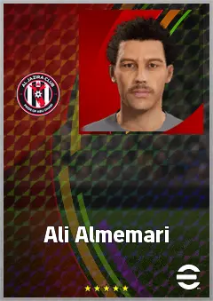 Ali Almemari eFootball 2026 player card, 64 OVR CF