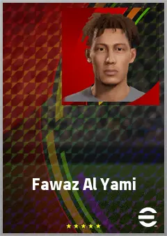 Fawaz Al Yami eFootball 2026 player card, 70 OVR RB