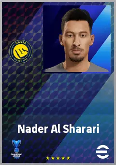 Nader Al Sharari eFootball 2026 player card, 68 OVR CB