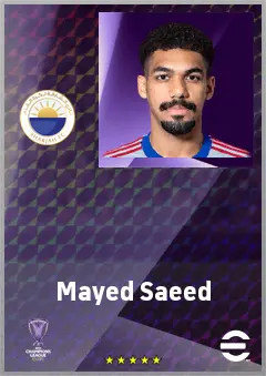 Mayed Saeed eFootball 2026 player card, 65 OVR CF