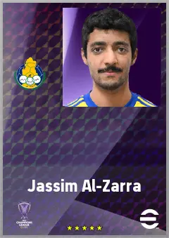 Jassim Al-Zarra eFootball 2026 player card, 64 OVR LMF