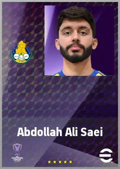 Abdollah Ali Saei eFootball 2026 player card, 67 OVR DMF