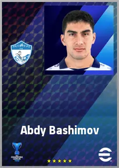 Abdy Bashimov eFootball 2026 player card, 70 OVR CB