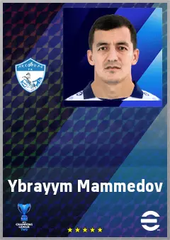 Ybrayym Mammedov eFootball 2026 player card, 69 OVR LB