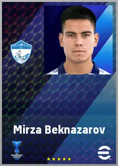 Mirza Beknazarov eFootball 2026 player card, 69 OVR CMF