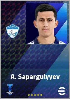 A. Sapargulyyev eFootball 2026 player card, 65 OVR LB