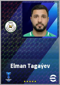 Elman Tagaýev eFootball 2026 player card, 66 OVR RWF