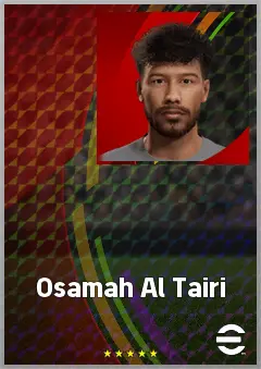 Osamah Al Tairi eFootball 2026 player card, 67 OVR CMF
