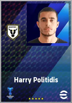 Harry Politidis eFootball 2026 player card, 69 OVR LB