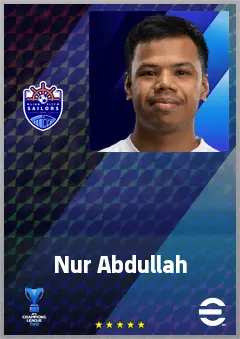 Nur Abdullah eFootball 2026 player card, 67 OVR LB