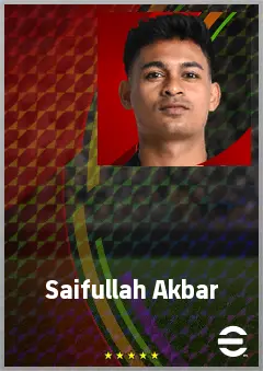 Saifullah Akbar eFootball 2026 player card, 64 OVR CMF