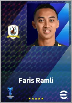 Faris Ramli eFootball 2026 player card, 67 OVR LWF