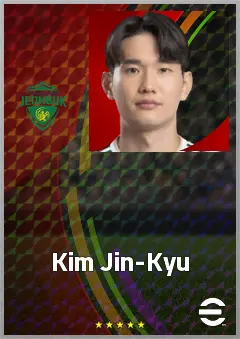 Kim Jin-Kyu eFootball 2026 player card, 71 OVR CMF